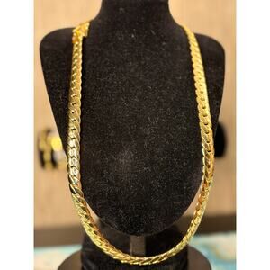 14k Stamped Gold Fill 8mm Solid Cuban 22" Chain & 8" Bracelet